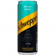 Напиток газированный «Schweppes» биттер лемон, 330 мл