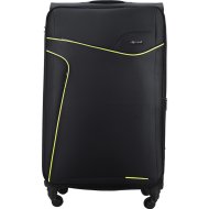 Чемодан «Solier» STL2240, размер L, черный/зеленый