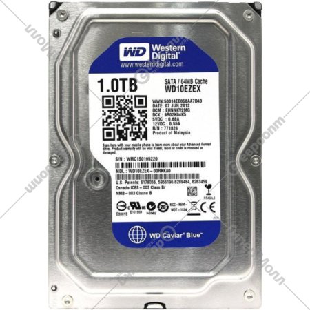 Жесткий диск «WD» 1TB, WD10EZEX, caviar blue