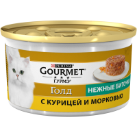 

Корм"GOURMET GOLD"(курица/морковь)85г