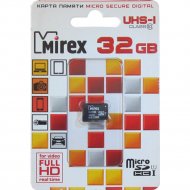 Карта памяти microSDHC «Mirex» 13612-MCSUHS32, 32GB.