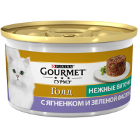 

Корм "GOURMET GOLD"(ягнен/зел.фасоль)85г