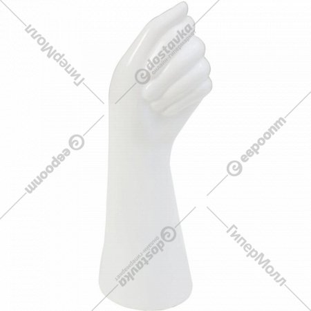 Ваза «AksHome» Hand, белый, 7.5х22 см