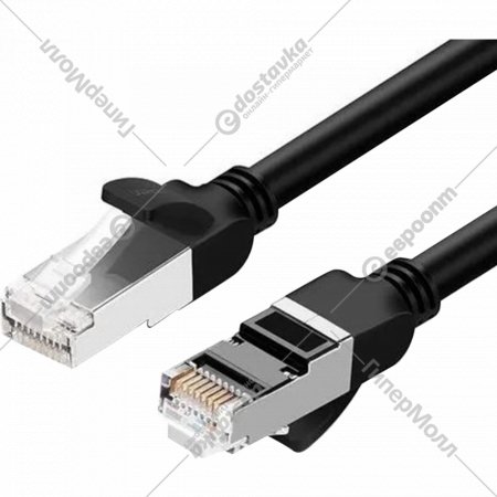 Кабель «Ugreen» Cat 6 U/UTP Pure Copper Ethernet Cable, NW101, black, 50192, 2 м