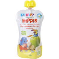 

Пюре "HIPPIS" (яблоко/банан/печенье)100г