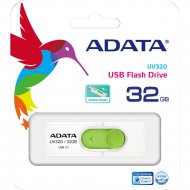 USB-накопитель «A-Data» DashDrive UV320 32GB белый/зеленый, AUV320-32G-RWHGN