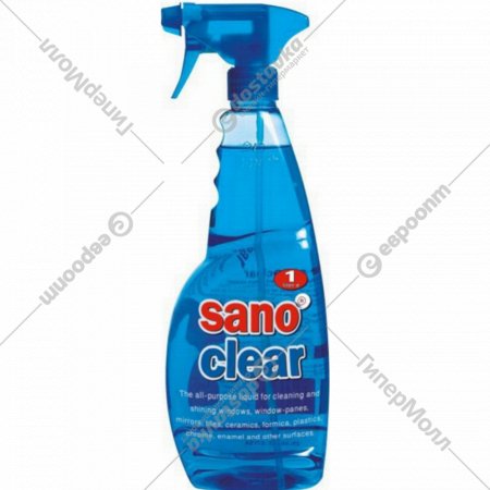 Средство «Sano» сlear, для чистки стекол, 1000 мл.