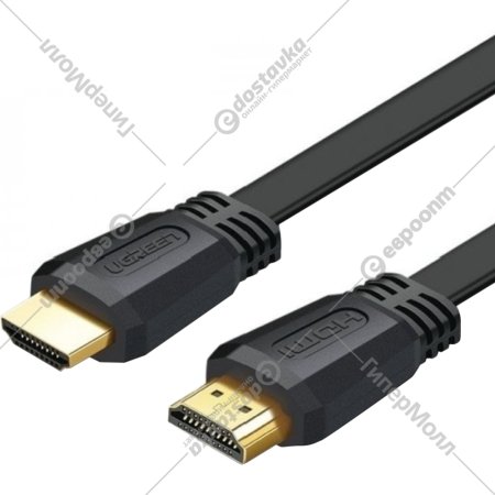 Кабель «Ugreen» HDMI Flat Cable, ED015, black, 50820, 3 м