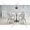 Обеденный стол «Halmar» Ambrosio 90, белый мрамор/черный