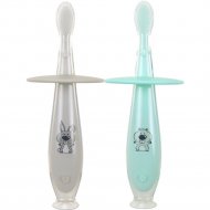 Зубная щетка «Babyono» с фиксатором, 12 м+.