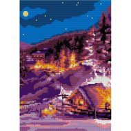 Алмазная мозаика «Lori» Морозная ночь, Ам-092, 21х30 см