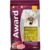 Корм д/кош«AWARD»(Hairb,утк/инд)400г