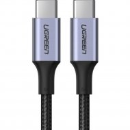 Кабель «Ugreen» USB-C Cable Aluminum Case with Braided, US316, black, 70429, 2 м