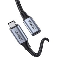 Кабель «Ugreen» USB-C Male to USB-C Female Gen2 Alu Case Braided Extension Cable, US372, dark gray, 30205, 1 м