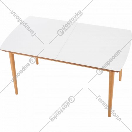 Обеденный стол «Halmar» Barret, раскладной, белый матовый/дуб лефкас