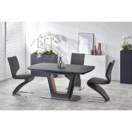 Обеденный стол «Halmar» Bilotti, раскладной, темно-серый/орех