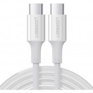 Кабель «Ugreen» USB2.0 Type-C Male to Male Cable 5A, US300, white, 60552, 2 м