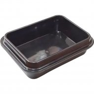 Туалет-лоток «Сибирская кошка» Премиум, с бортиком, черный, 37х27.5х10 см