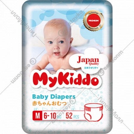 Подгузники-трусики детские «MyKiddo» Premium, размер M, 6-10 кг, 38 шт