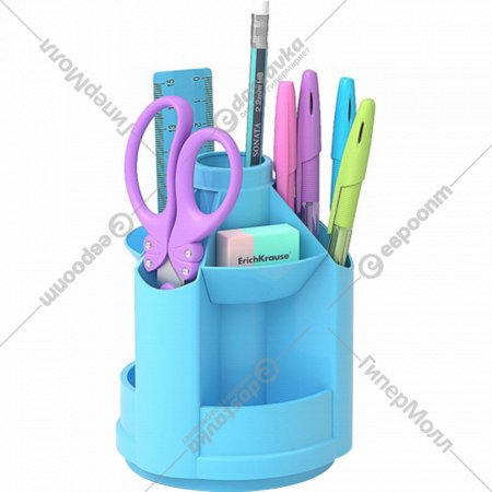 Настольный набор «ErichKrause» Mini Desk, Pastel, 53233, голубой, 8 предметов