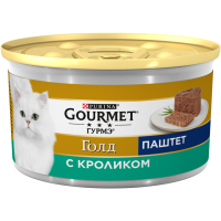 

Корм д/кошек"GOURMET GOLD (кролик) 85 гр