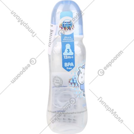 Бутылочка для кормления «Canpol Babies» прозрачный, пластиковая, 250 мл.