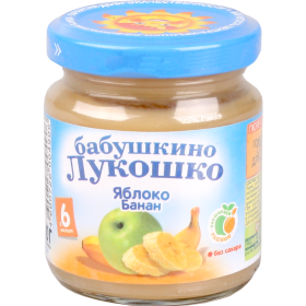 Пюре фруктовое «Бабушкино Лукошко» яблоко+банан, 100 г