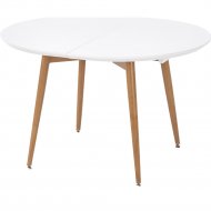 Обеденный стол «Halmar» Edward, раскладной, белый/дуб медовый
