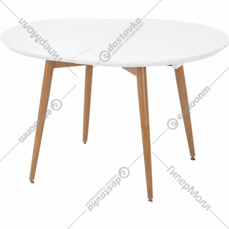 Обеденный стол «Halmar» Edward, раскладной, белый/дуб медовый