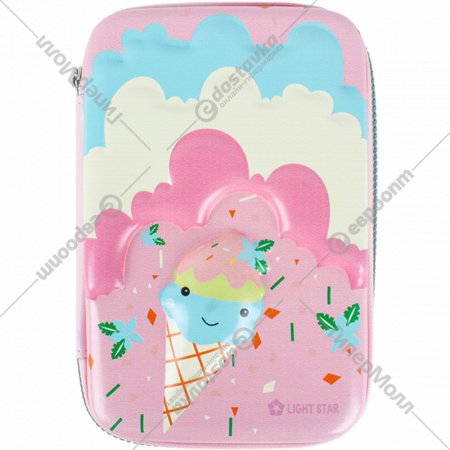 Пенал «Darvish» Ice Cream, DV-LCH801-22, розовый, 22х15х5 см
