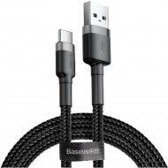 Кабель «Baseus» Cafule USB For Type-C 3A, Gray+Black, CATKLF-BG1, 1 м