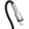 Кабель «Baseus» Cafule, Metal Data Type-C to iP PD 20W, Black, CATLJK-A01, 1 м
