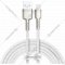 Кабель «Baseus» Cafule, Metal Data USB to IP 2.4A, White, CALJK-B02, 2 м