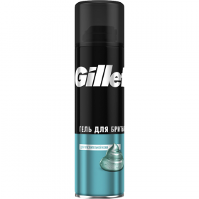 Гель для бритья «Gillette» Sensitive Skin, для чув­стви­тель­ной кожи, 200 мл
