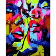 Картина по номерам «Menglei» Разноцветные лица, VP21, 40х50 см