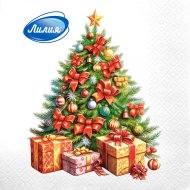 Салфетки бумажные«ЛИЛИЯ»(Краса, 2сл)20шт