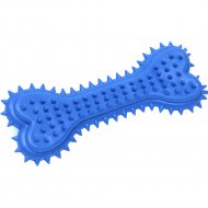 Игрушка для собак «Пижон» Кость для массажа большая, синий, 15х6х2.5 см
