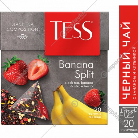 Чай черный «Tess» Banana Split, 20х1.8 г