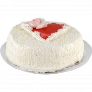 Торт бисквитный «Клубника со сливками» замороженный, 1 кг