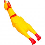 Игрушка для собак «Пижон» Задумчивая курица малая, желтый, 16.5 см