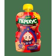 Пюре фруктовое Сочный перекус яблоко, банан, с вишневым соком и печеньем, 140 г