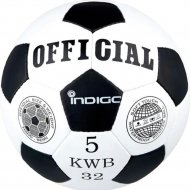 Мяч футбольный «Indigo» Official, 1132, белый/черный