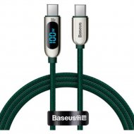 Кабель «Baseus» Display Fast Charging Data Type-C to Type-C 100W, Green, CATSK-B06, 1 м