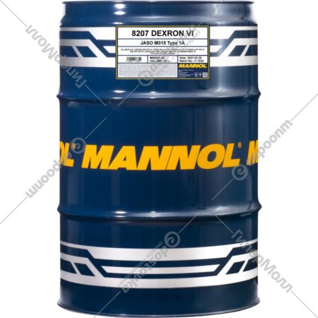 Трансмиссионное масло «Mannol» ATF Dexron VI / MN8207-60 (60л)