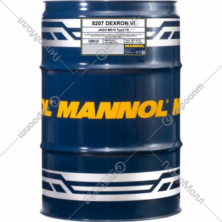 Трансмиссионное масло «Mannol» ATF Dexron VI / MN8207-60 (60л)