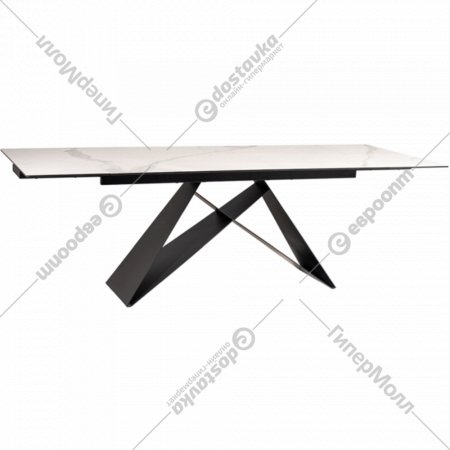 Обеденный стол «Signal» Westin III Ceramic 160, раскладной, белый/черный