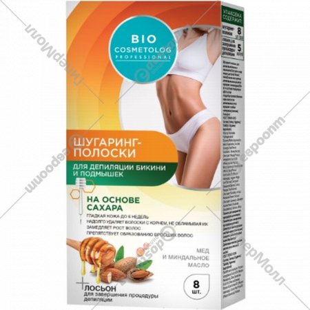 Шугаринг-полоски для бикини и подмышек «Фитокосметик» Bio Cosmetolog Professional, 8 шт