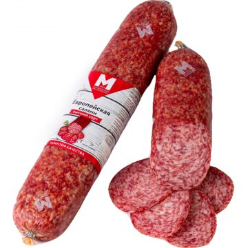 Колбаса сырокопченая «Могилевский МК» Европейская, высший сорт, 1 кг, фасовка 0.45 - 0.55 кг