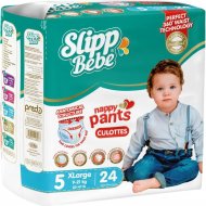 Подгузники-трусики детские «Slipp Bebe» размер Extra Large, 9-21 кг, 24 шт