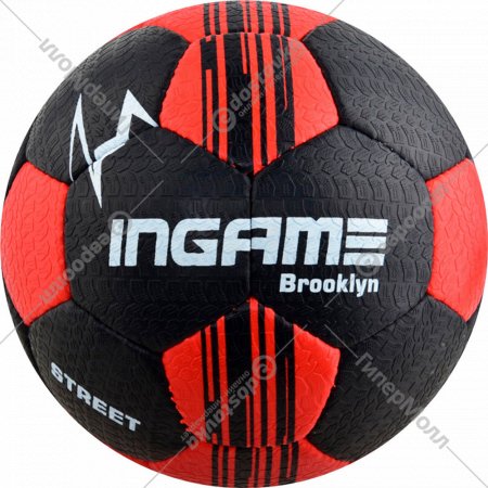 Футбольный мяч «Ingame» Street Brooklin 2020, размер 5, черный/красный